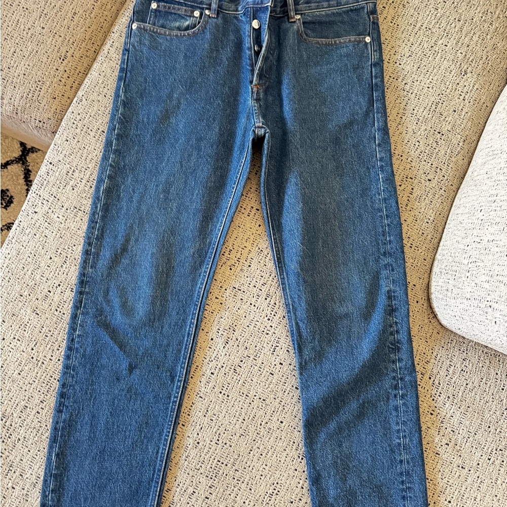 A.P.C. Blue Straight Jeans Classic Style